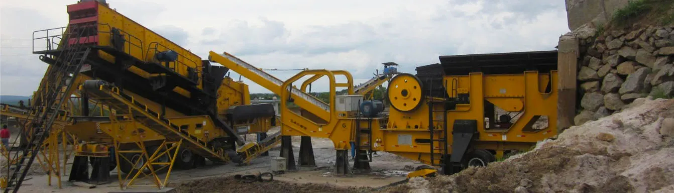 In a quarry,stone crusher,jaw crusher